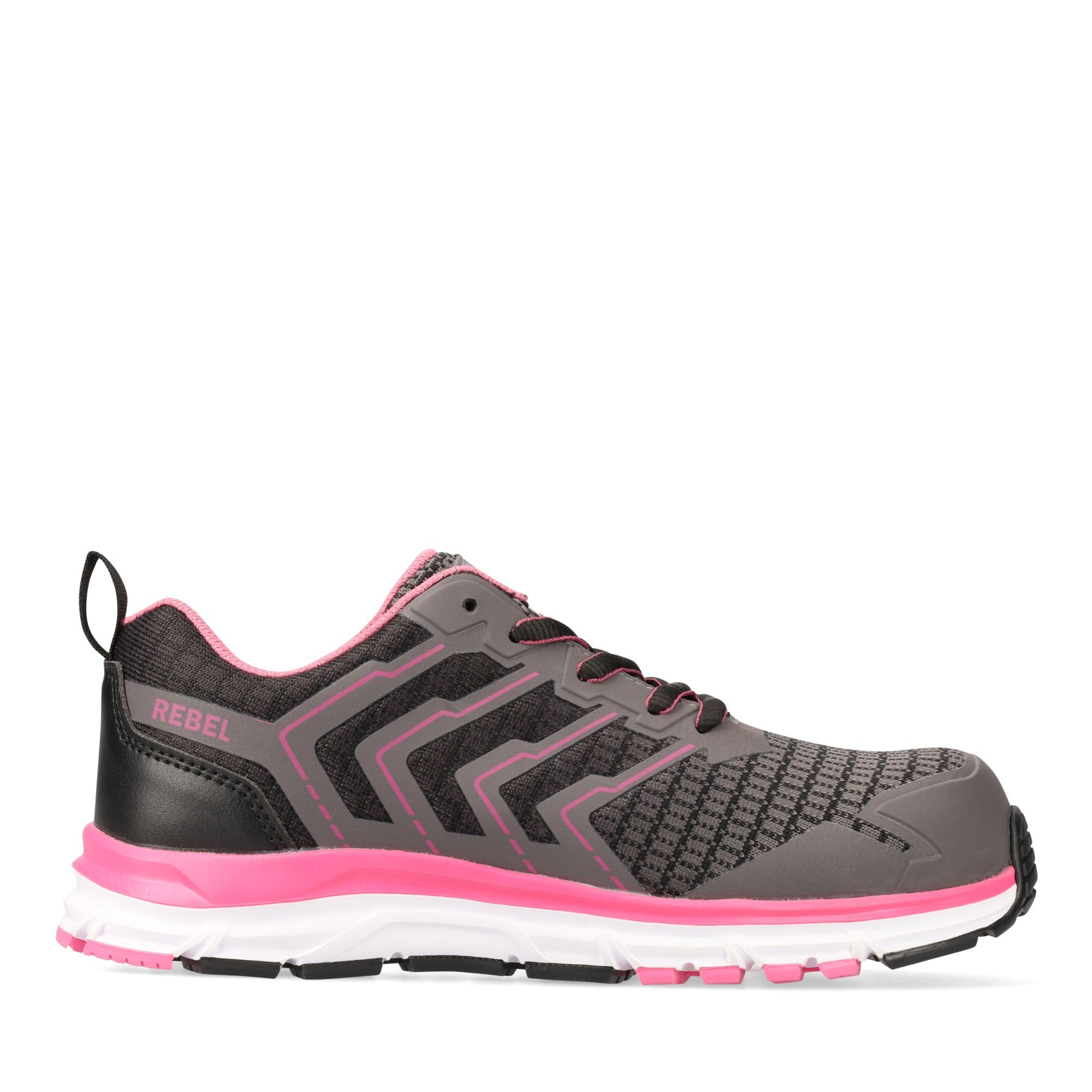 REBEL Ladies Light Industrial 2.0 Shoe Black Pink