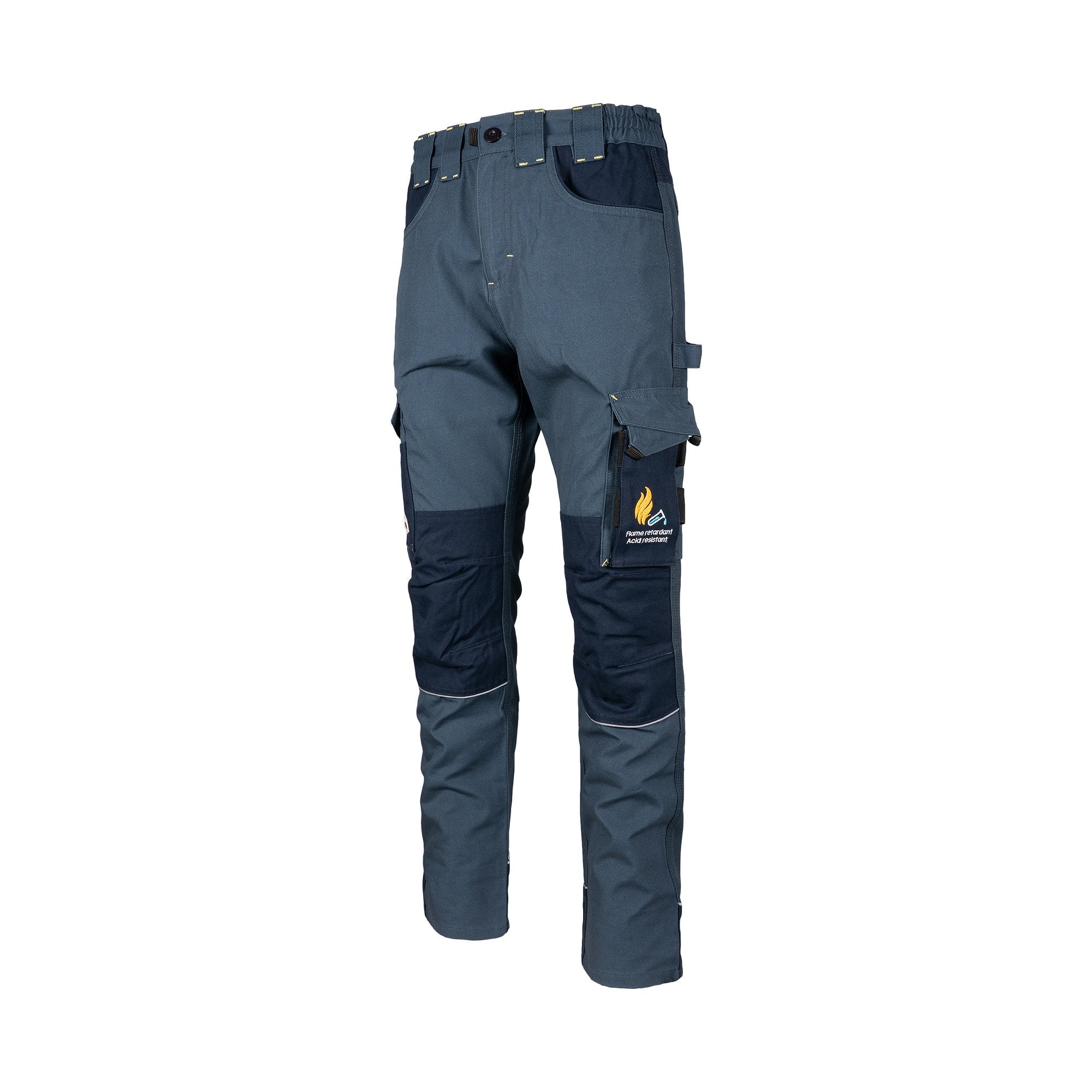 REBEL Men’s Tech Gear Acid Flame Trousers Airforce Blue