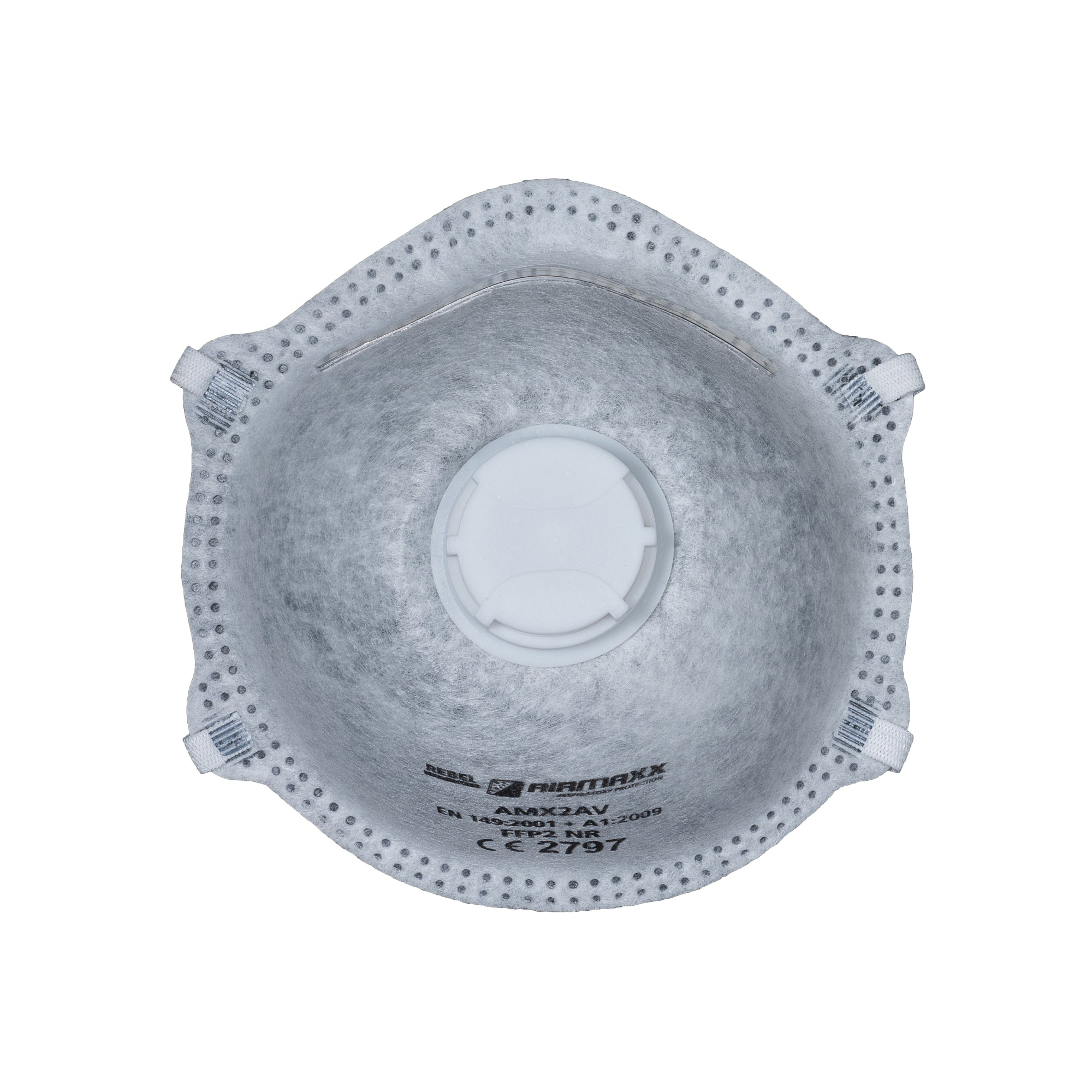 REBEL Airmaxx FFP2V Dust Mask with Active Carbon and Valve (Pack of 12)
