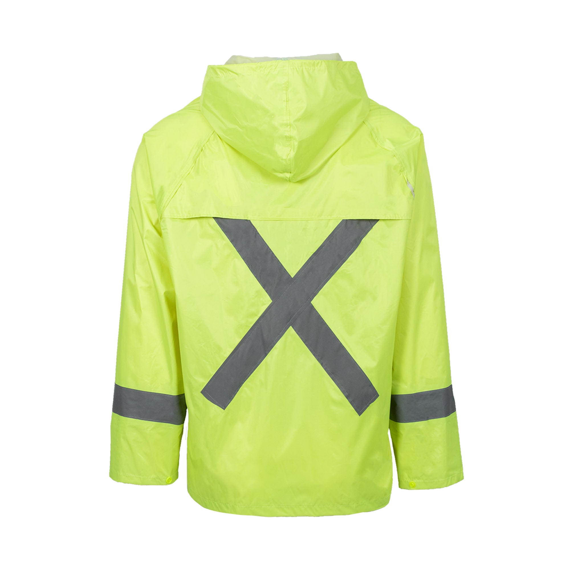REBEL AquaSkin Rubberised Hi Viz Reflective Lime Rainsuit